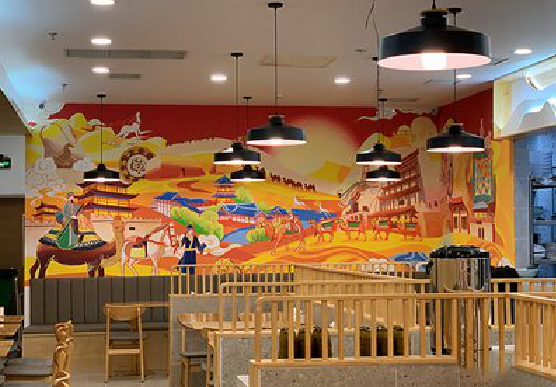 关岭商业空间彩绘介绍。