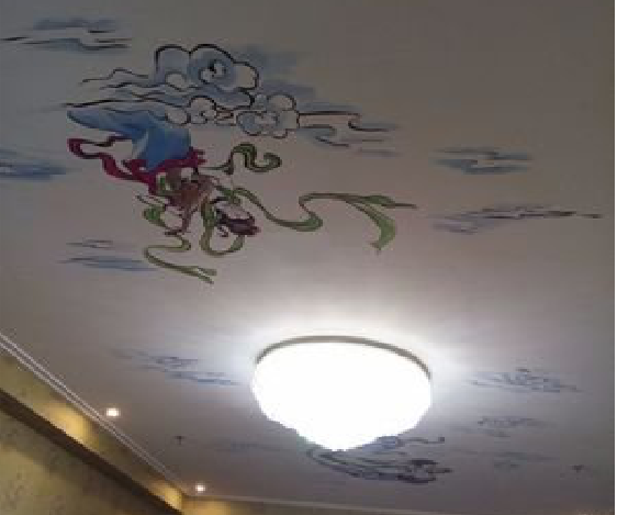 关岭如何快速绘制天花板上的手绘墙?