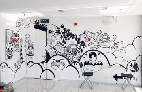 关岭手绘墙并非传统涂鸦。